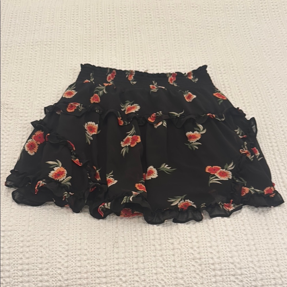 Urban Outfitters Black and Orange Bubble Mini Skirt